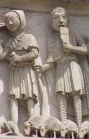 Chartres, Cathedrale, Statue, Musiciens
